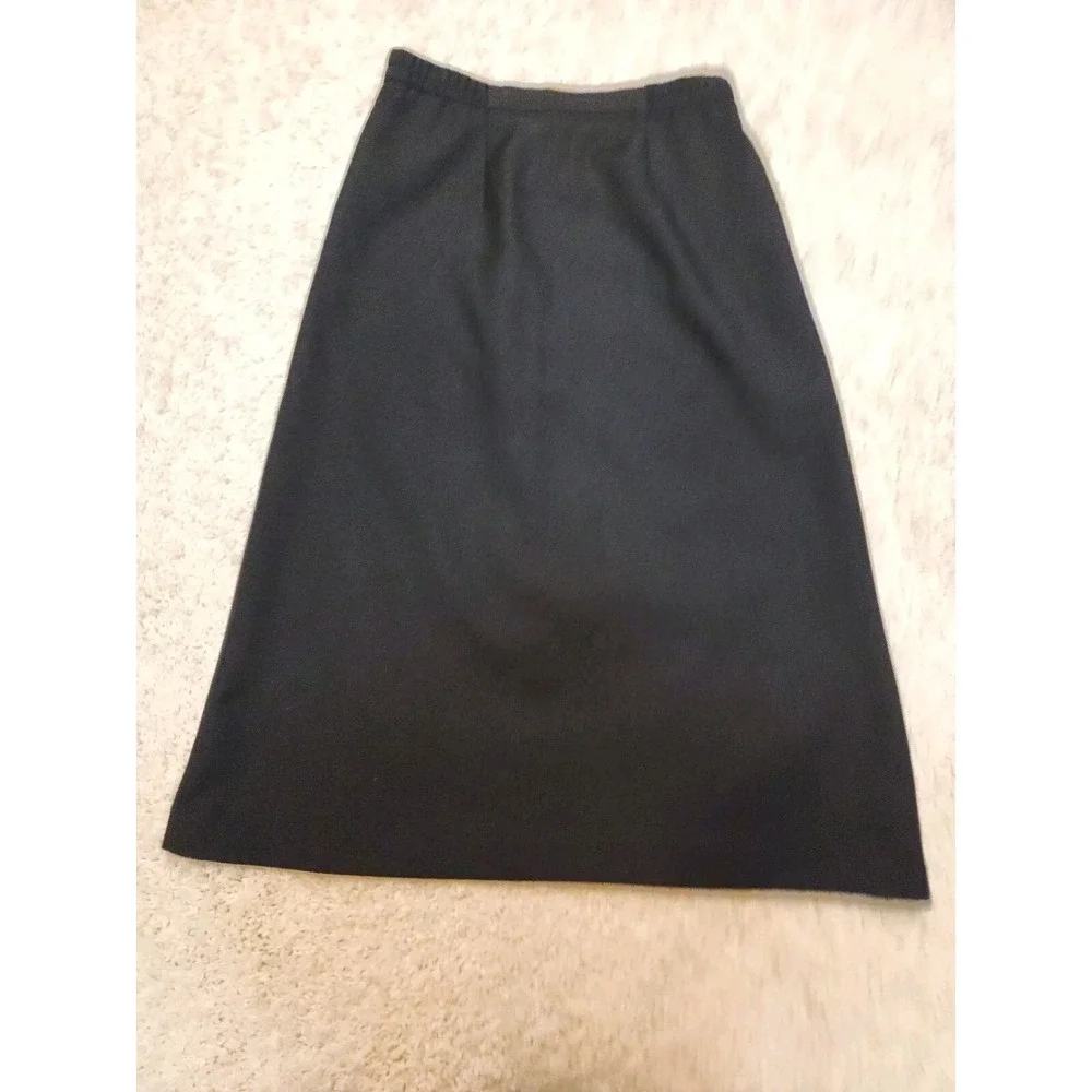 VINTAGE‎ Haberdashery Womens Corporate A line Skirt Black Size 10 Two Pockets